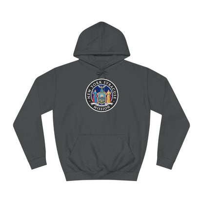 New York Syracuse Mission State Flag Logo (Black Border) College Hoodie