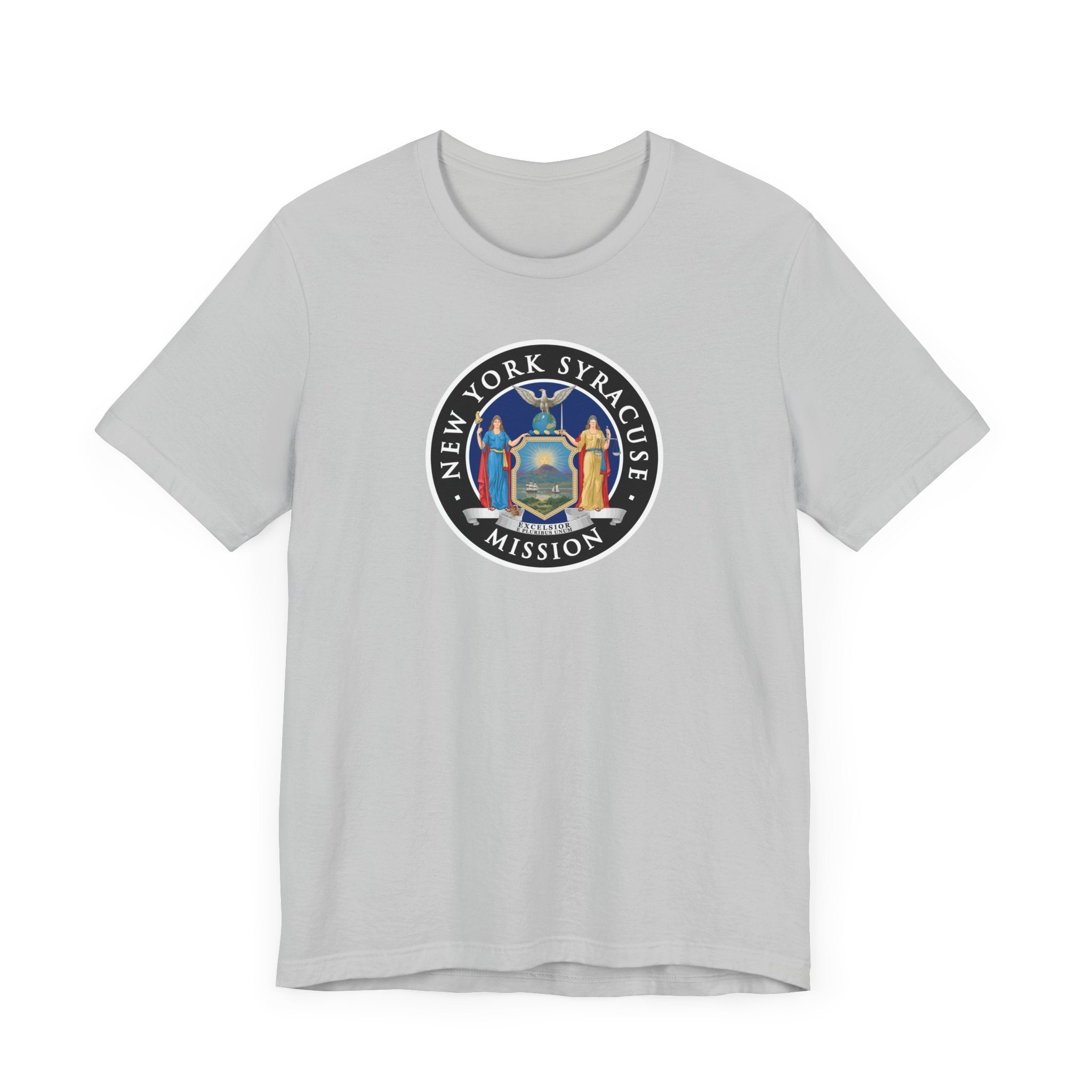 New York Syracuse Mission State Flag Logo (Black Border) T-shirt - Latter-Day Saint LDS Missionary Gift - Book of Mormon