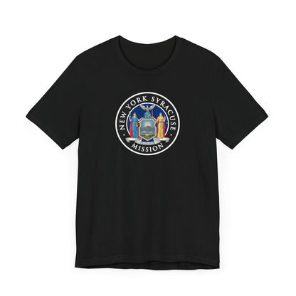 New York Syracuse Mission State Flag Logo (Black Border) T-shirt - Latter-Day Saint LDS Missionary Gift - Book of Mormon