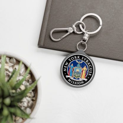 New York Syracuse Mission State Flag Logo Key Tag - Latter-Day Saint LDS Missionary Gift - Book of Mormon