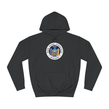 New York Syracuse Mission State Flag Logo (White Border) College Hoodie