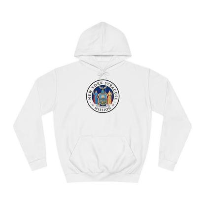 New York Syracuse Mission State Flag Logo (White Border) College Hoodie