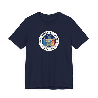 New York Syracuse Mission State Flag Logo (White Border) T-shirt - Latter-Day Saint LDS Missionary Gift - Book of Mormon