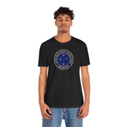 New Zealand Auckland Mission Flag Logo (Black Border) T-shirt - Latter-Day Saint LDS Missionary Gift - Book of Mormon