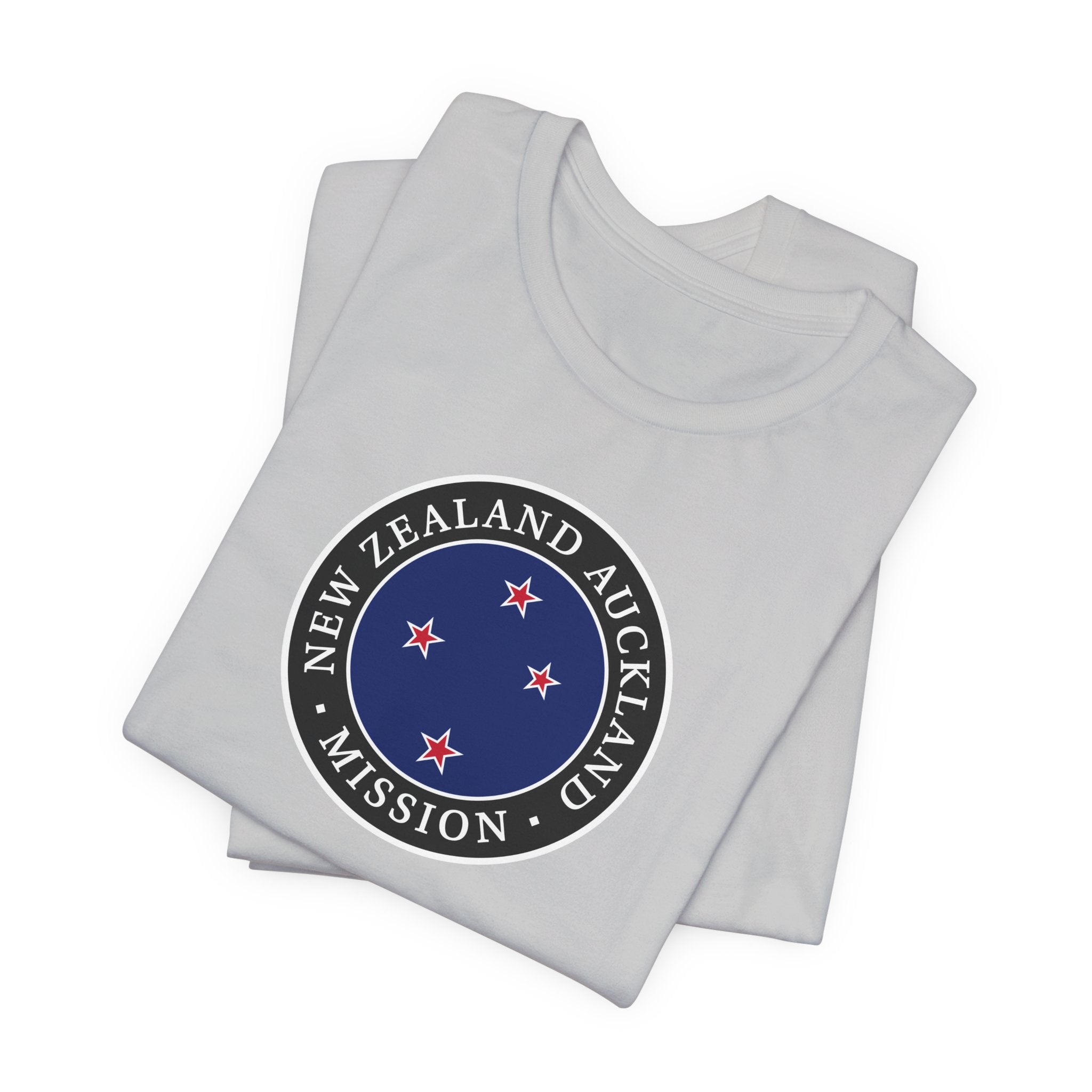 New Zealand Auckland Mission Flag Logo (Black Border) T-shirt - Latter-Day Saint LDS Missionary Gift - Book of Mormon
