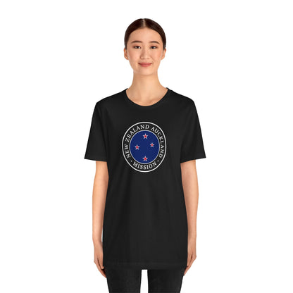 New Zealand Auckland Mission Flag Logo (Black Border) T-shirt - Latter-Day Saint LDS Missionary Gift - Book of Mormon