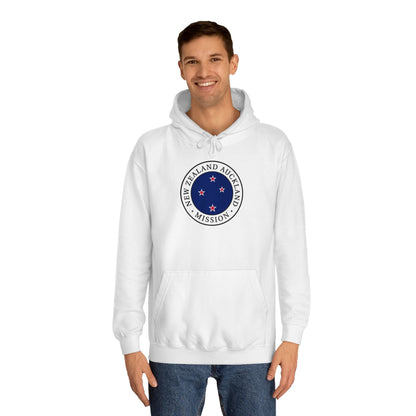 New Zealand Auckland Mission Flag Logo (White Border) College Hoodie - Latter-Day Saint LDS Missionary Gift - Book of Mormon