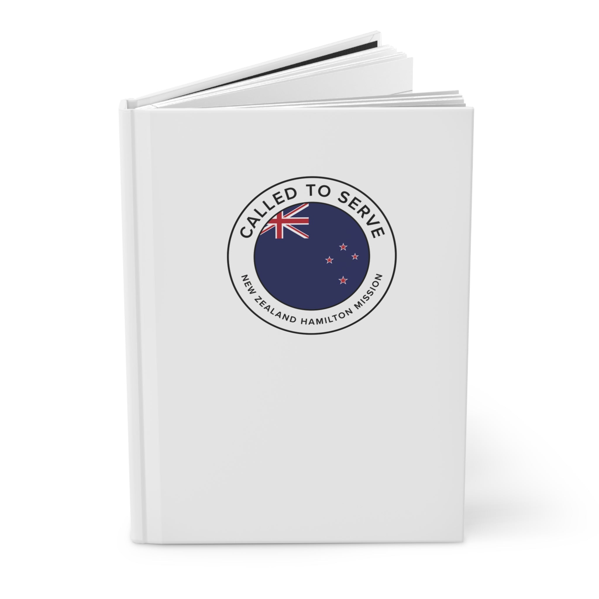 New Zealand Hamilton Mission Circle Flag Called to Serve White Hardcover Journal Matte - Latter-Day Saint LDS Missionary Gift - Book of Mormon