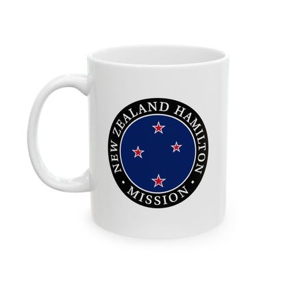 New Zealand Hamilton Mission Circular Flag White Ceramic Mug - Mission Wishlist - LDS Missionary Gift Store