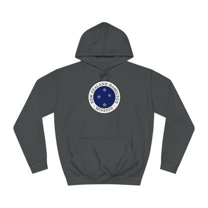 New Zealand Hamilton Mission Flag Logo (White Border) College Hoodie - Latter-Day Saint LDS Missionary Gift - Book of Mormon