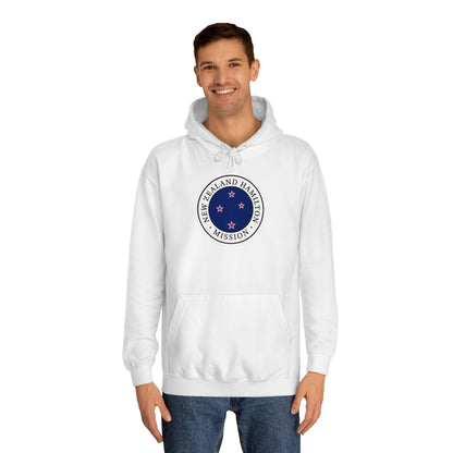 New Zealand Hamilton Mission Flag Logo (White Border) College Hoodie - Latter-Day Saint LDS Missionary Gift - Book of Mormon