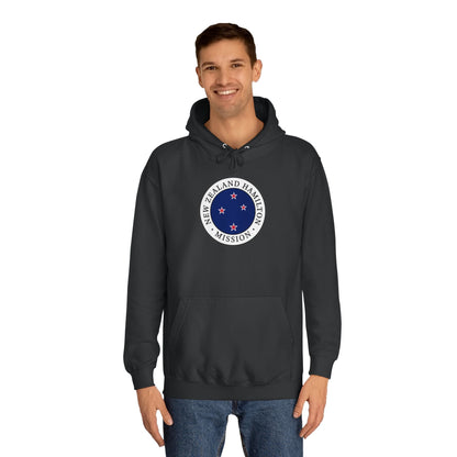 New Zealand Hamilton Mission Flag Logo (White Border) College Hoodie - Latter-Day Saint LDS Missionary Gift - Book of Mormon