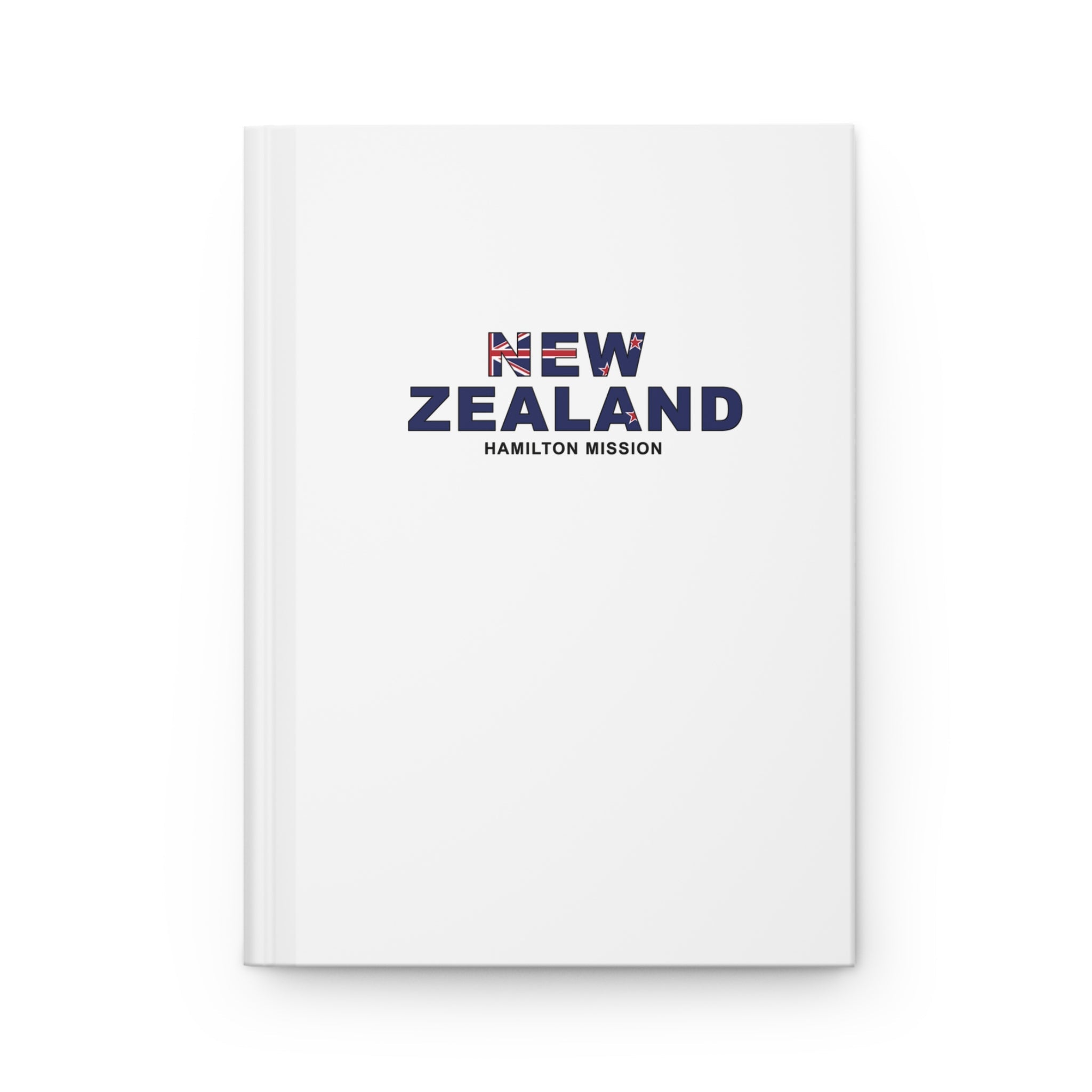 New Zealand Hamilton Mission Flag Title White Hardcover Journal Matte - Latter-Day Saint LDS Missionary Gift - Book of Mormon