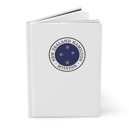 New Zealand Hamilton Mission Logo Design White Hardcover Journal Matte - Latter-Day Saint LDS Missionary Gift - Book of Mormon