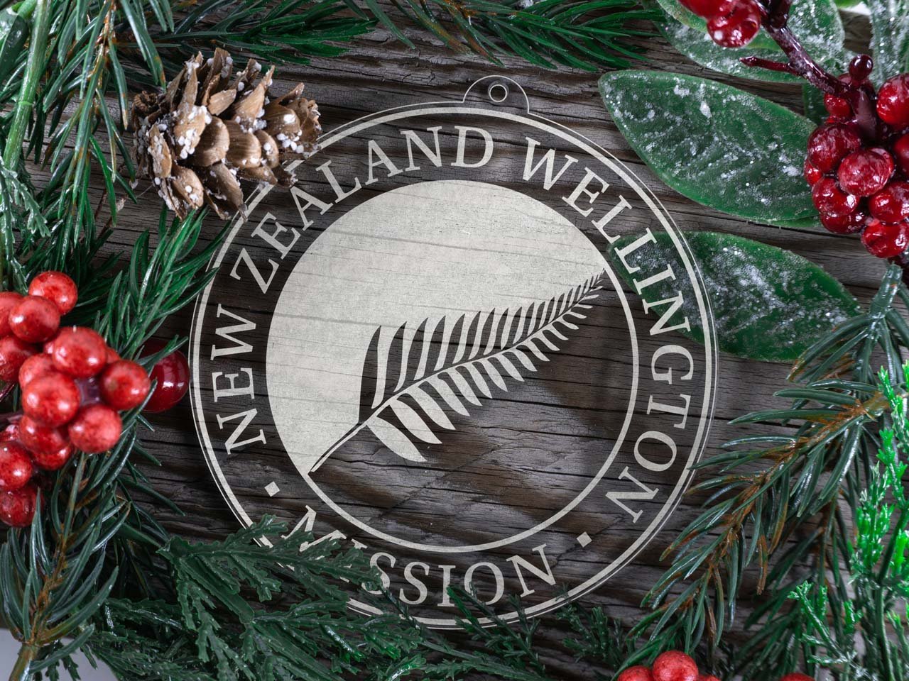 New Zealand Wellington Mission Christmas Ornament - Latter-Day Saint LDS Missionary Gift - Book of Mormon