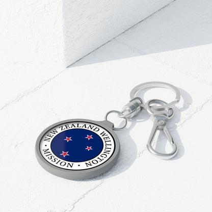 New Zealand Wellington Mission Circle Flag Key Tag - Latter-Day Saint LDS Missionary Gift - Book of Mormon