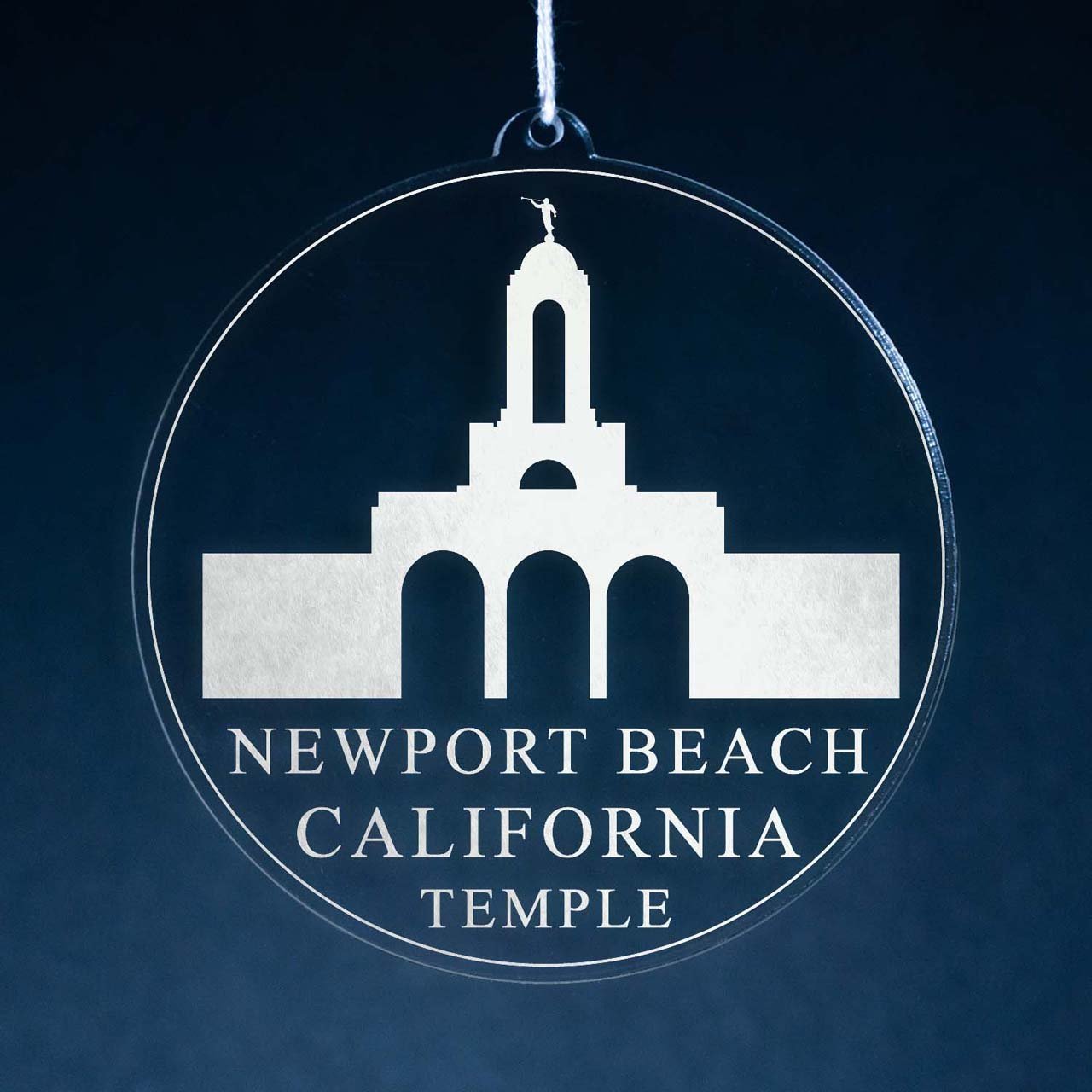 Newport Beach California Temple Christmas Ornament - Latter-Day Saint LDS Missionary Gift - Book of Mormon