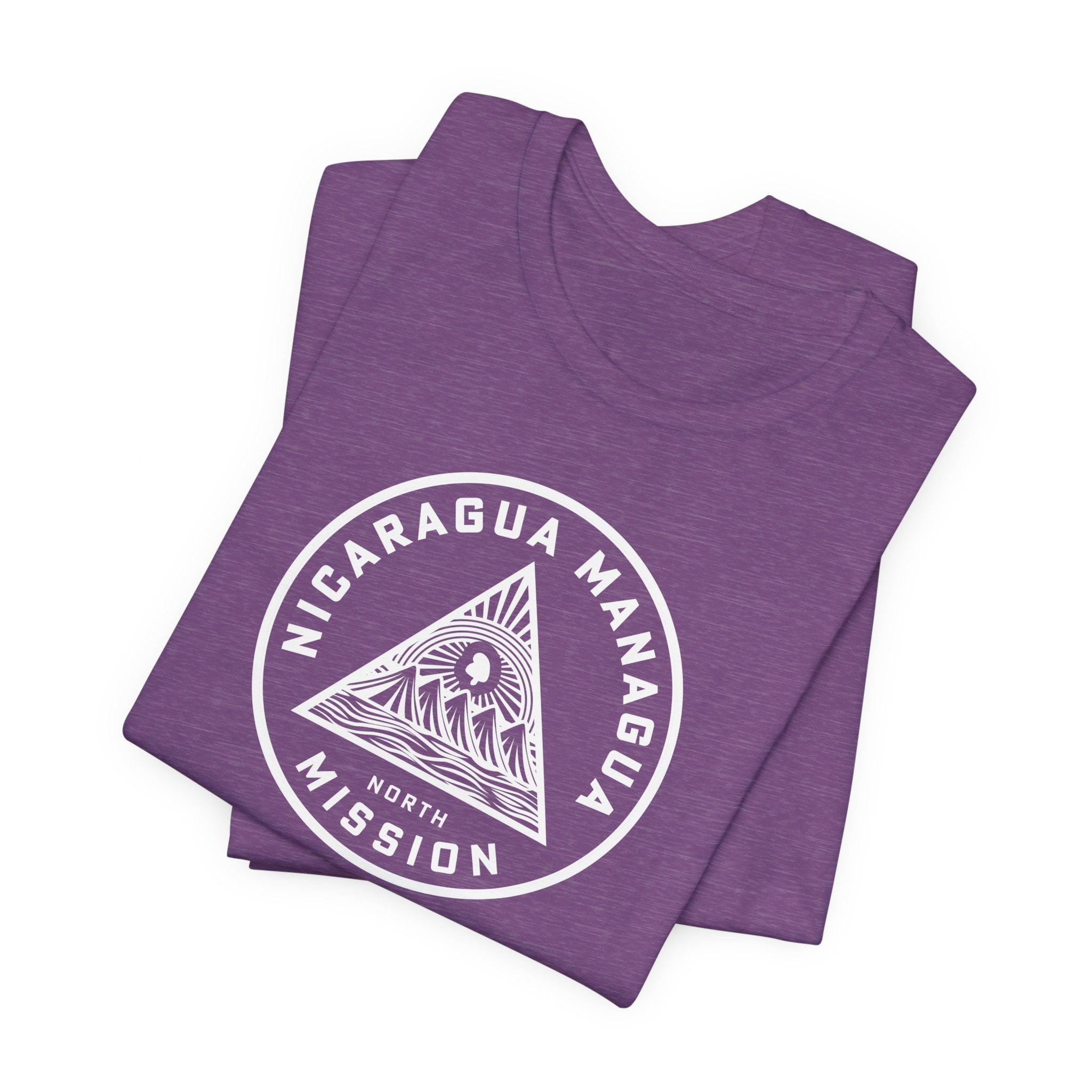 Nicaragua Managua North Mission Circular Monochrome Logo T-Shirt - Latter-Day Saint LDS Missionary Gift - Book of Mormon