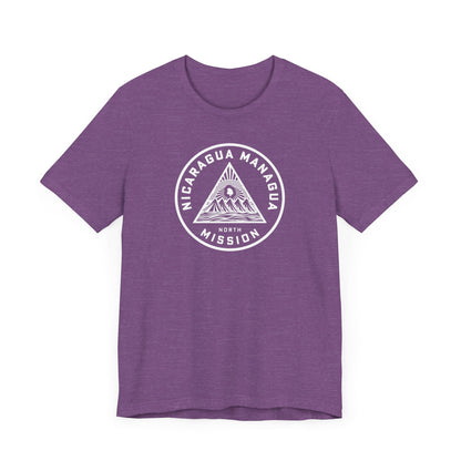 Nicaragua Managua North Mission Circular Monochrome Logo T-Shirt - Latter-Day Saint LDS Missionary Gift - Book of Mormon