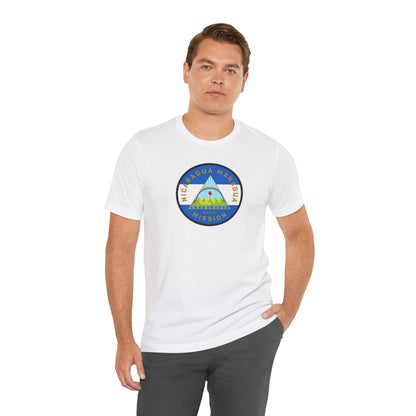 Nicaragua Managua North Mission Flag Logo (White Border) T-shirt - Mission Wishlist - LDS Missionary Gift Store