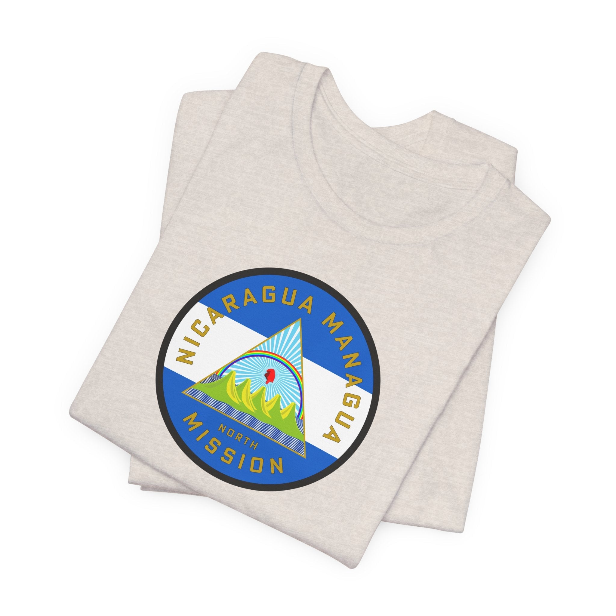 Nicaragua Managua North Mission Flag Logo (White Border) T-shirt - Mission Wishlist - LDS Missionary Gift Store