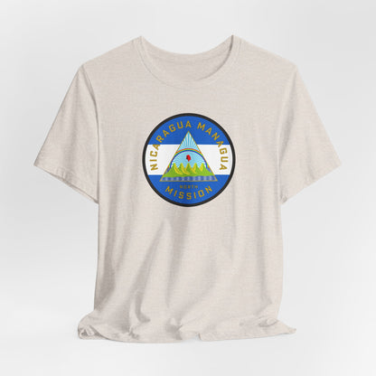 Nicaragua Managua North Mission Flag Logo (White Border) T-shirt - Mission Wishlist - LDS Missionary Gift Store