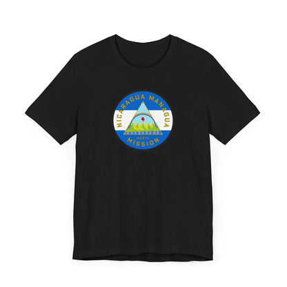 Nicaragua Managua North Mission Flag Logo (White Border) T-shirt - Mission Wishlist - LDS Missionary Gift Store