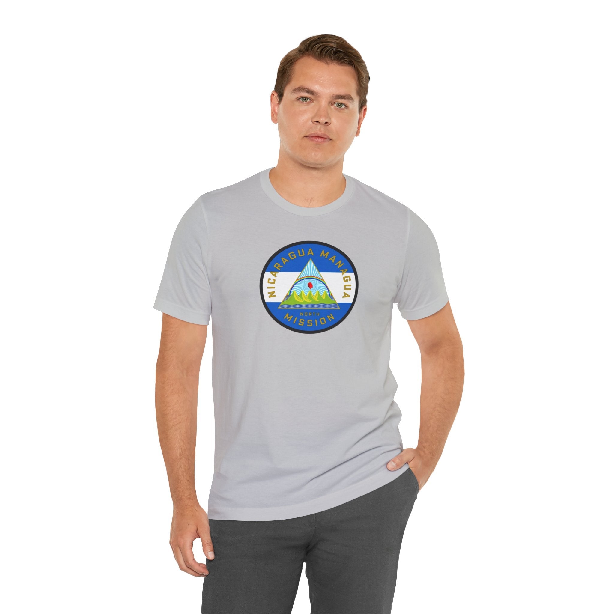 Nicaragua Managua North Mission Flag Logo (White Border) T-shirt - Mission Wishlist - LDS Missionary Gift Store
