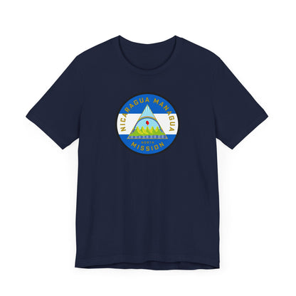 Nicaragua Managua North Mission Flag Logo (White Border) T-shirt - Mission Wishlist - LDS Missionary Gift Store