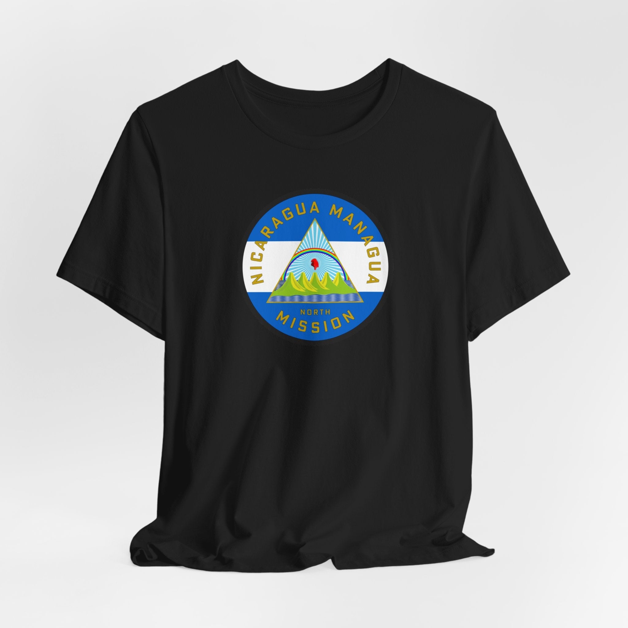 Nicaragua Managua North Mission Flag Logo (White Border) T-shirt - Mission Wishlist - LDS Missionary Gift Store