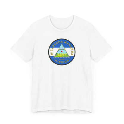 Nicaragua Managua North Mission Flag Logo (White Border) T-shirt - Mission Wishlist - LDS Missionary Gift Store