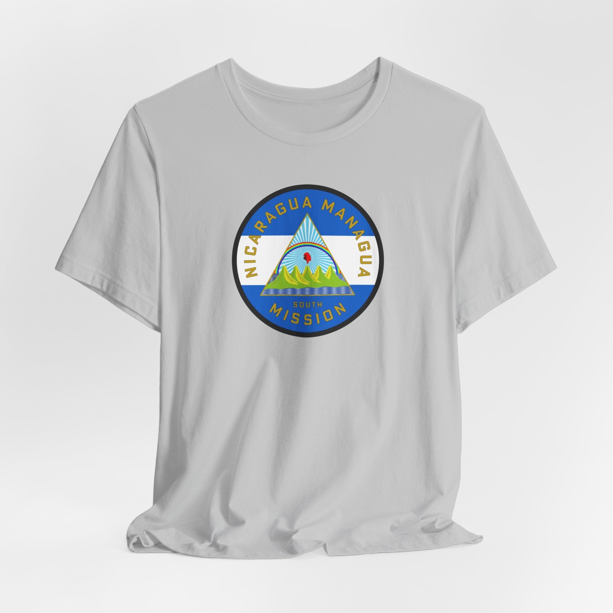 Nicaragua Managua South Mission Flag Logo (White Border) T-shirt - Latter-Day Saint LDS Missionary Gift - Book of Mormon