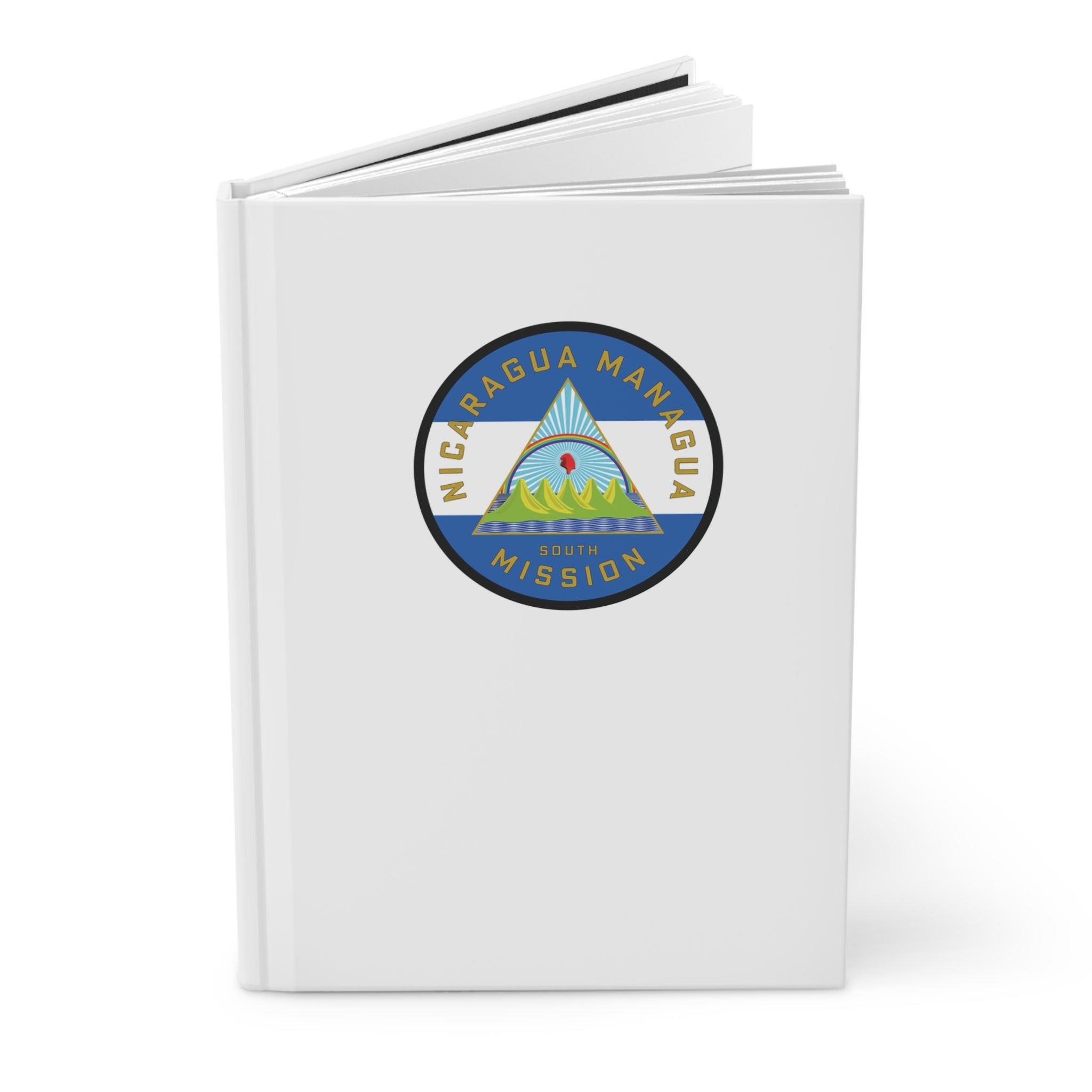 Nicaragua Managua South Mission Logo Design White Hardcover Journal Matte - Latter-Day Saint LDS Missionary Gift - Book of Mormon