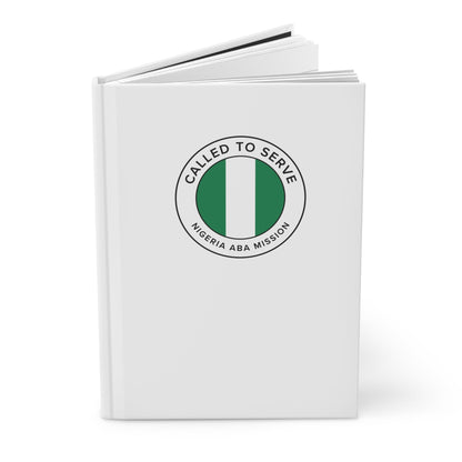 Nigeria Aba Mission Circle Flag Called to Serve White Hardcover Journal Matte - Latter-Day Saint LDS Missionary Gift - Book of Mormon