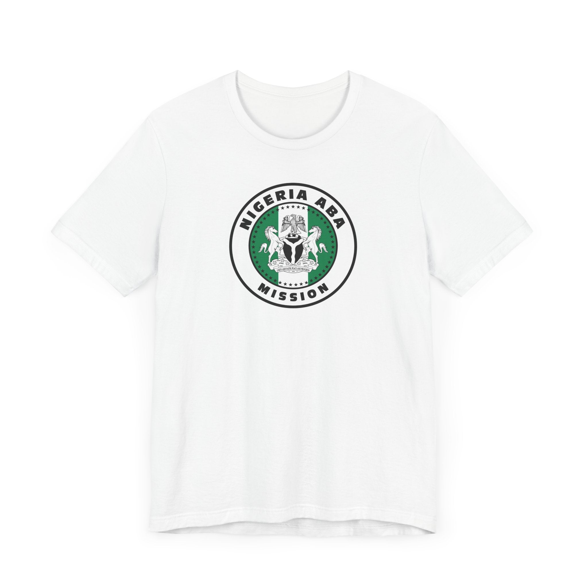 Nigeria Aba Mission Flag Logo (White Border) T-shirt - Latter-Day Saint LDS Missionary Gift - Book of Mormon