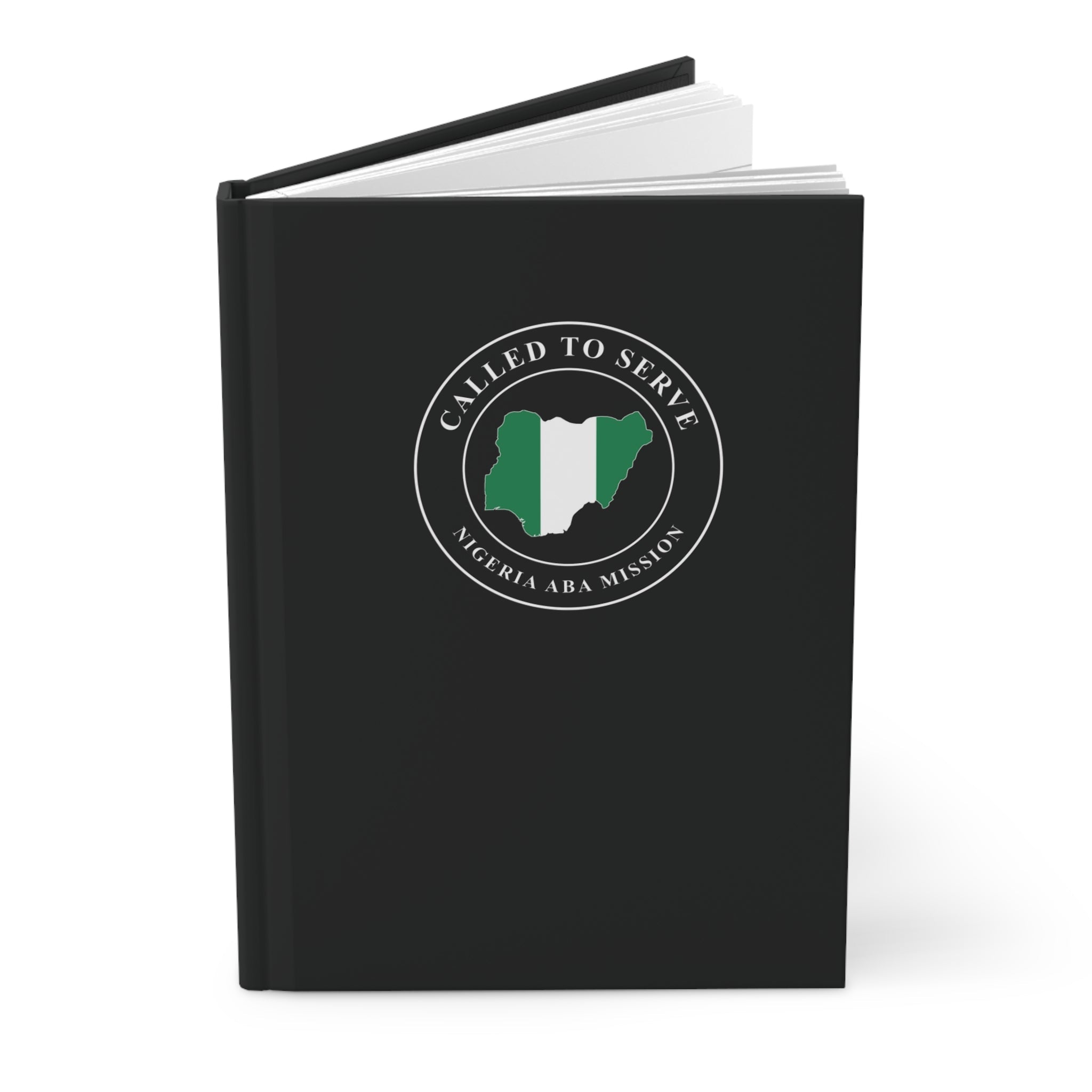 Nigeria Aba Mission Flag Map Called to Serve Black Hardcover Journal Matte - Latter-Day Saint LDS Missionary Gift - Book of Mormon