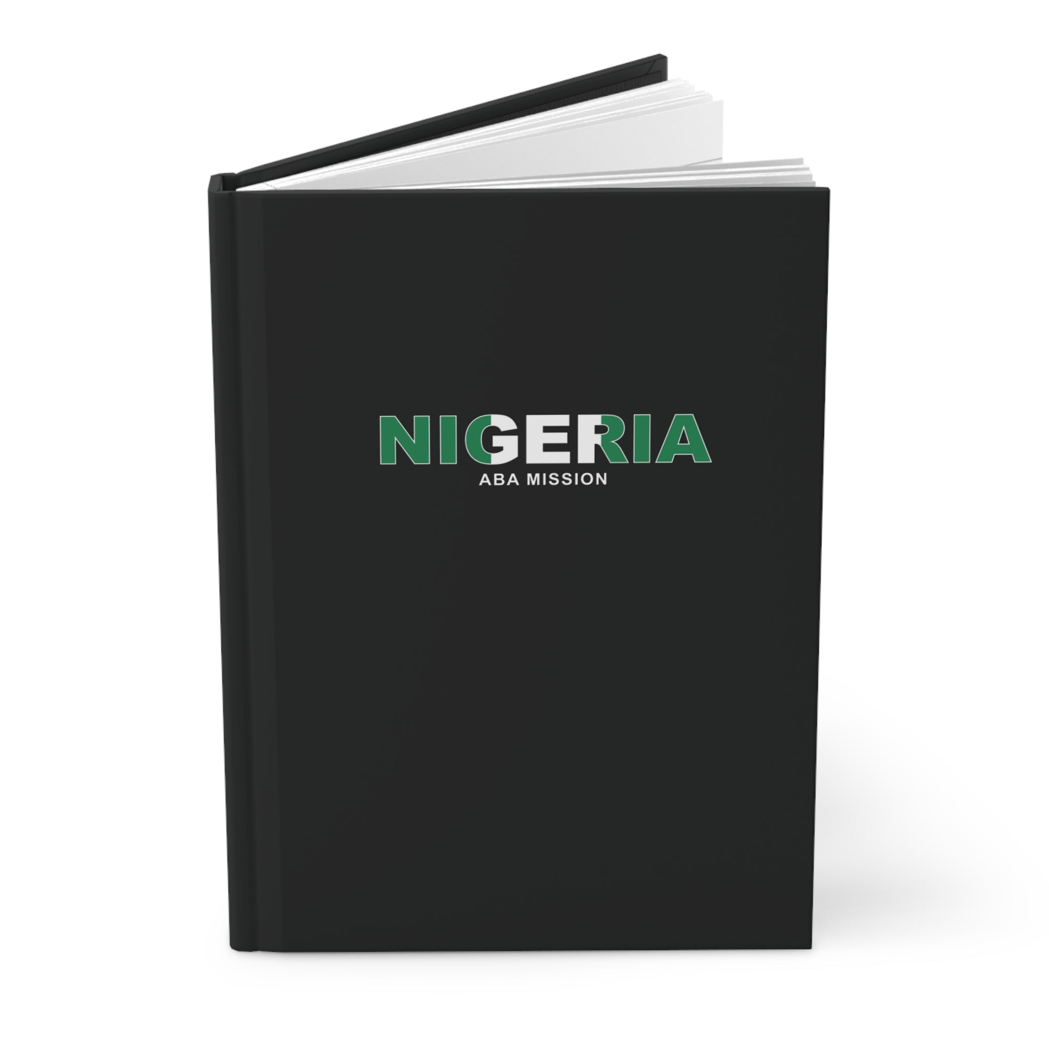 Nigeria Aba Mission Flag Title Black Hardcover Journal Matte - Latter-Day Saint LDS Missionary Gift - Book of Mormon