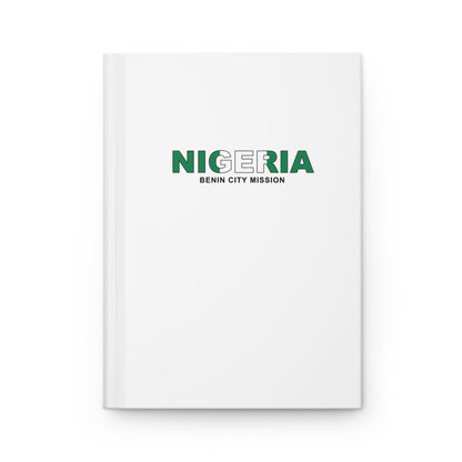 Nigeria Benin City Mission Flag Title White Hardcover Journal Matte - Latter-Day Saint LDS Missionary Gift - Book of Mormon