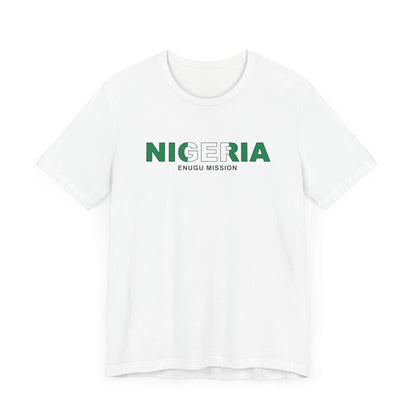 Nigeria Enugu Mission Flag Title T-shirt - Latter-Day Saint LDS Missionary Gift - Book of Mormon