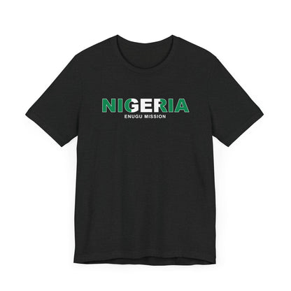 Nigeria Enugu Mission Flag Title T-shirt - Latter-Day Saint LDS Missionary Gift - Book of Mormon