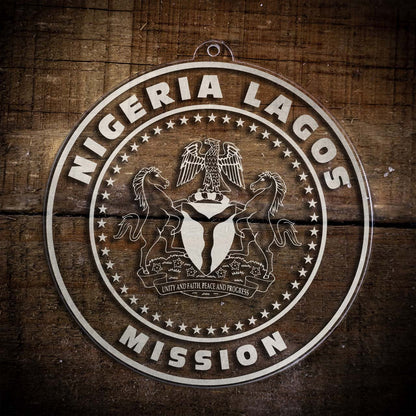 Nigeria Lagos Mission Christmas Ornament - Latter-Day Saint LDS Missionary Gift - Book of Mormon