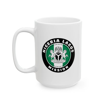 Nigeria Lagos Mission Circular Flag White Ceramic Mug - Latter-Day Saint LDS Missionary Gift - Book of Mormon