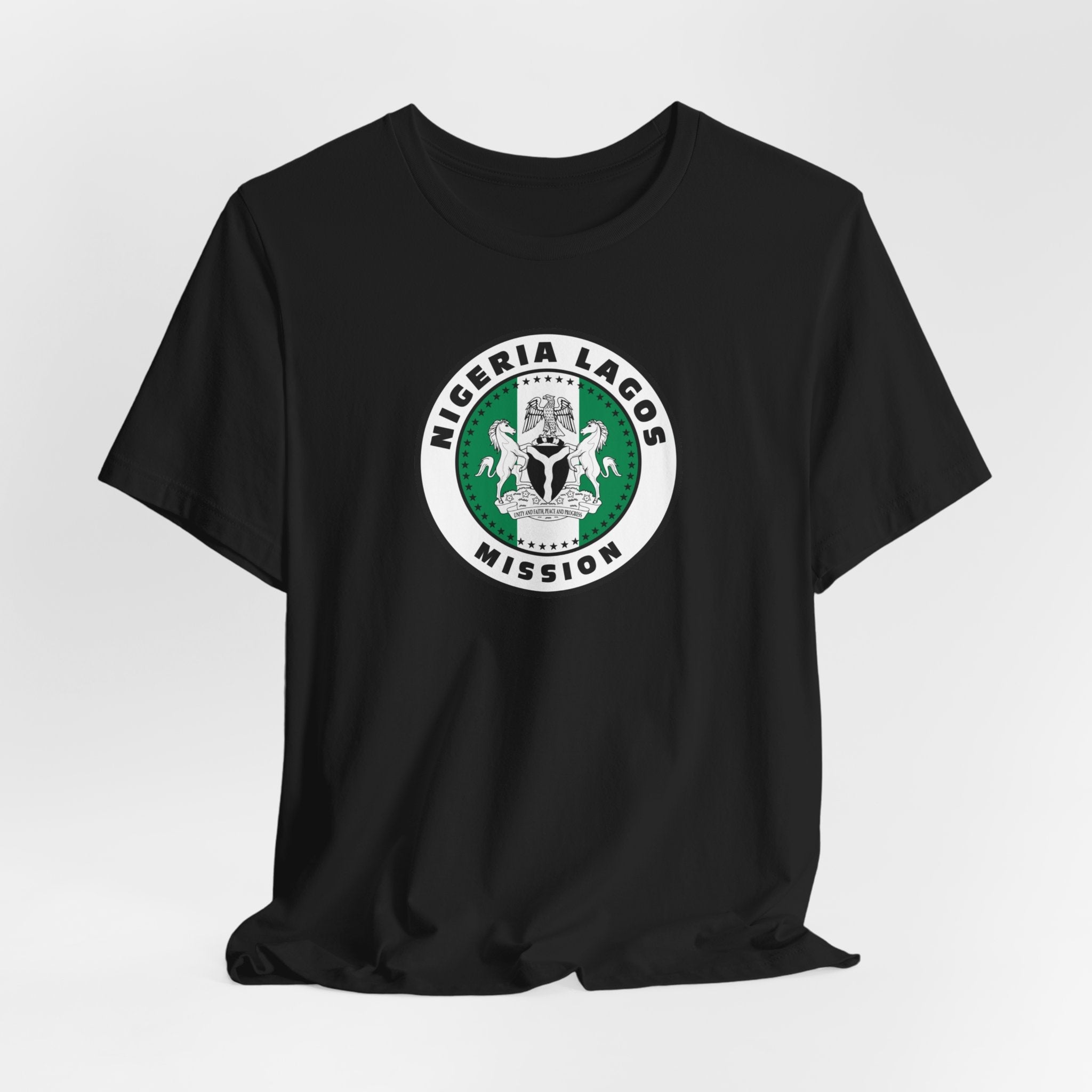 Nigeria Lagos Mission Flag Logo (White Border) T-shirt - Latter-Day Saint LDS Missionary Gift - Book of Mormon
