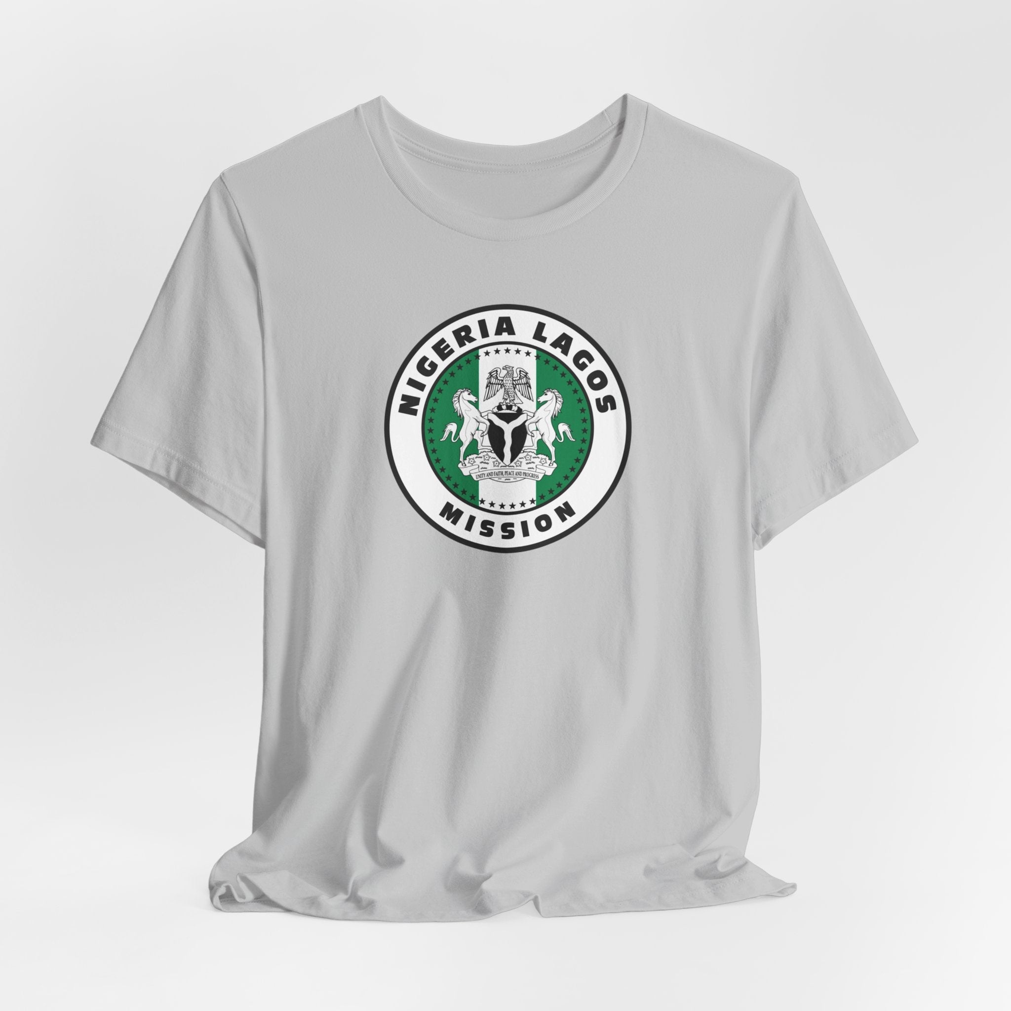 Nigeria Lagos Mission Flag Logo (White Border) T-shirt - Latter-Day Saint LDS Missionary Gift - Book of Mormon