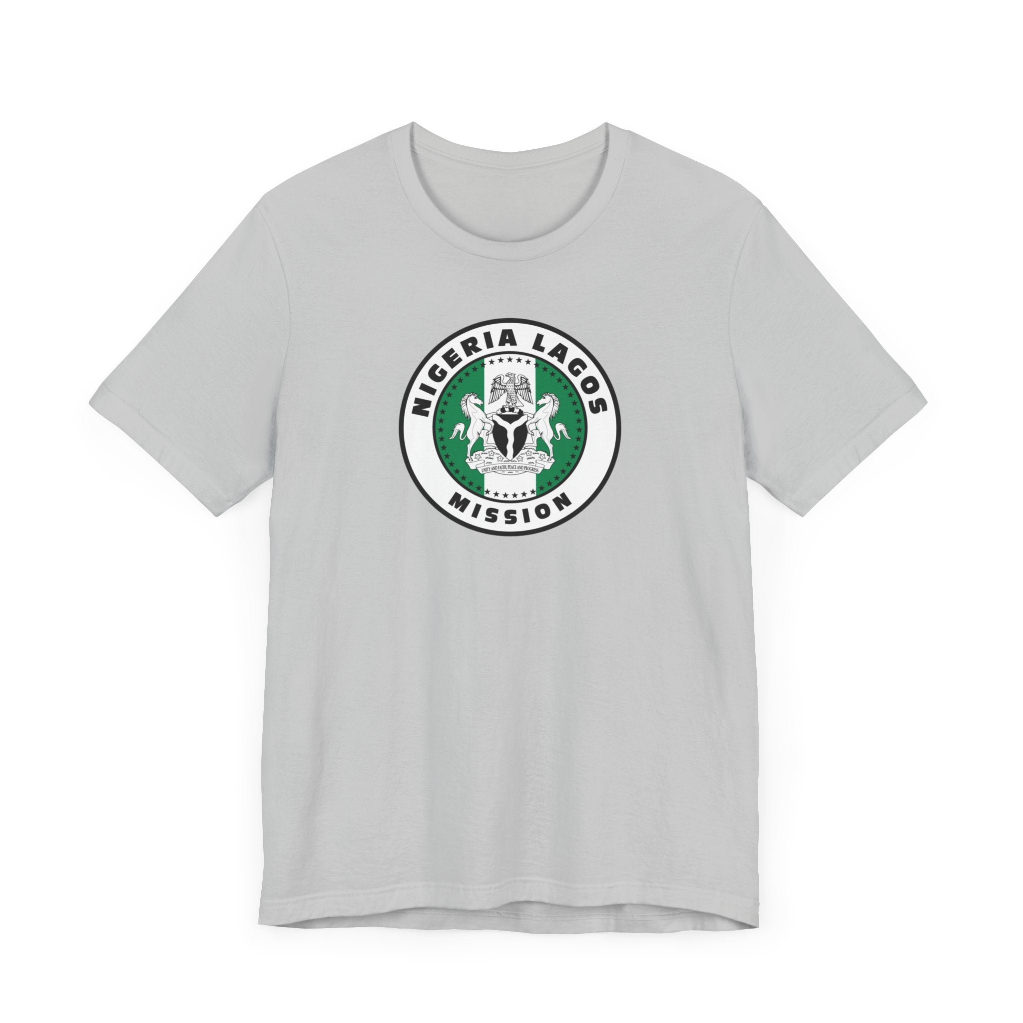 Nigeria Lagos Mission Flag Logo (White Border) T-shirt - Latter-Day Saint LDS Missionary Gift - Book of Mormon