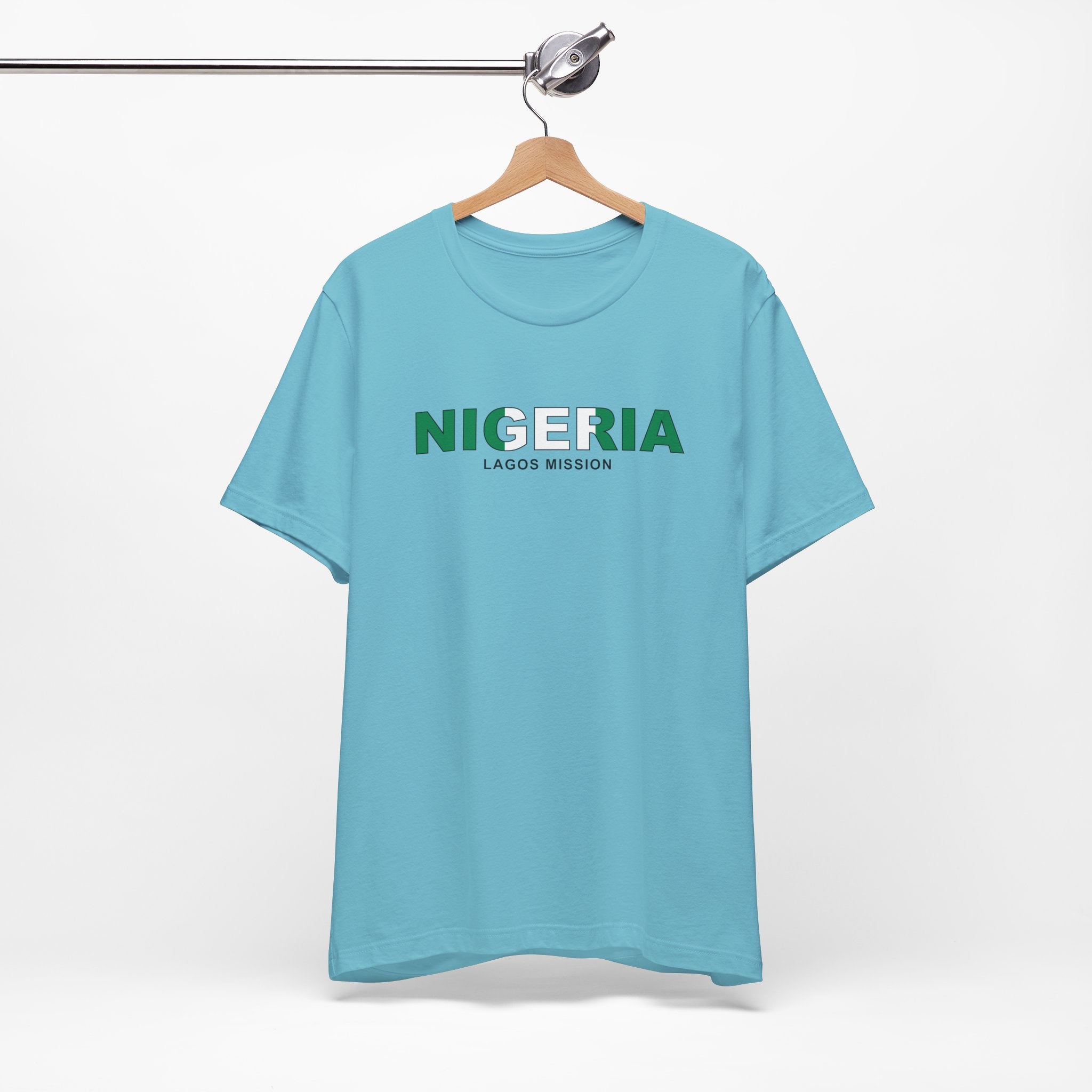 Nigeria Lagos Mission Flag Title T-shirt - Latter-Day Saint LDS Missionary Gift - Book of Mormon