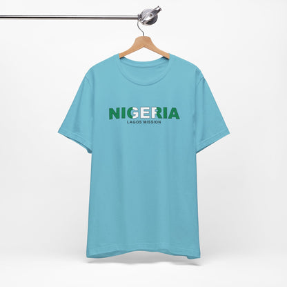 Nigeria Lagos Mission Flag Title T-shirt - Latter-Day Saint LDS Missionary Gift - Book of Mormon