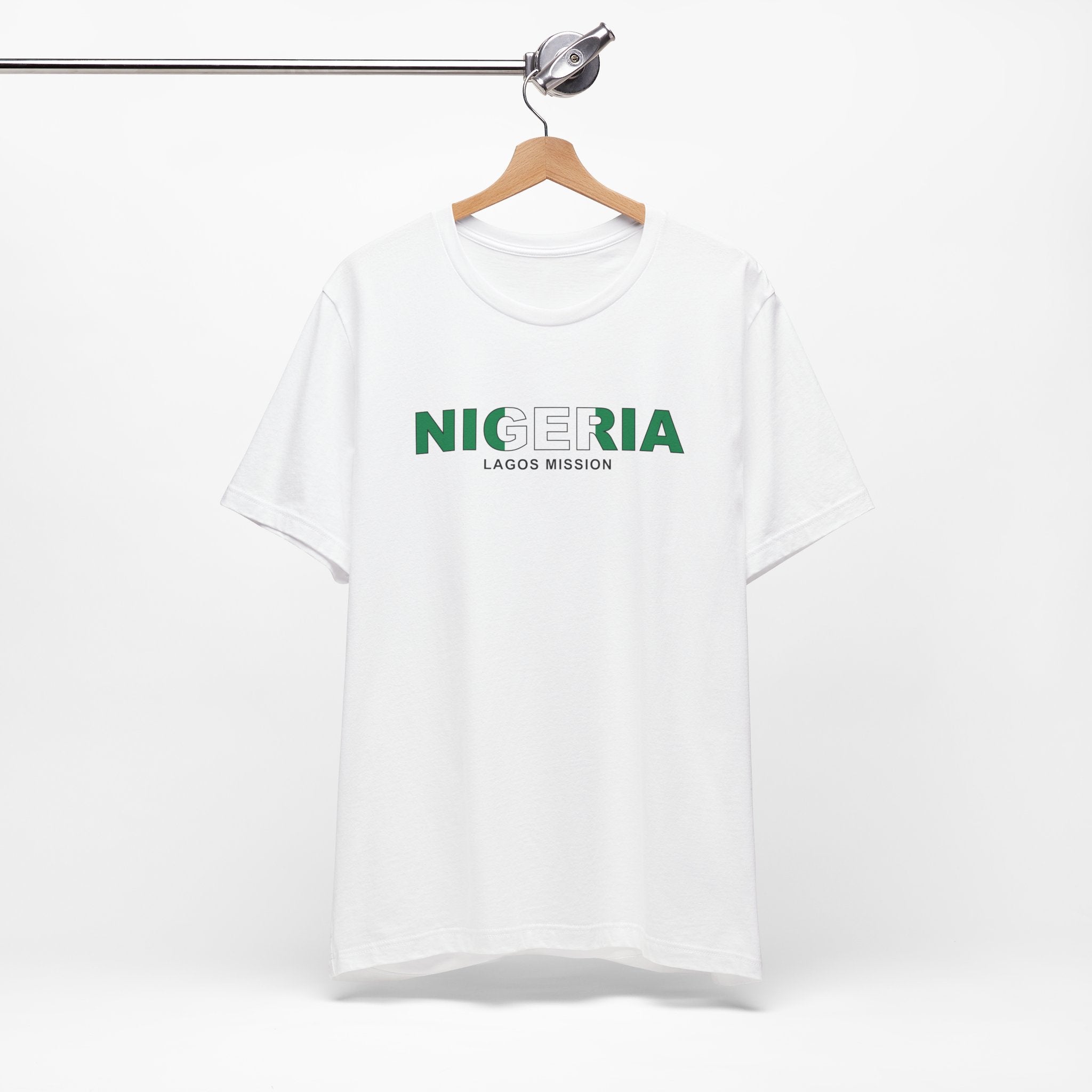 Nigeria Lagos Mission Flag Title T-shirt - Latter-Day Saint LDS Missionary Gift - Book of Mormon