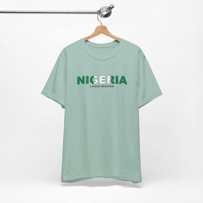 Nigeria Lagos Mission Flag Title T-shirt - Latter-Day Saint LDS Missionary Gift - Book of Mormon