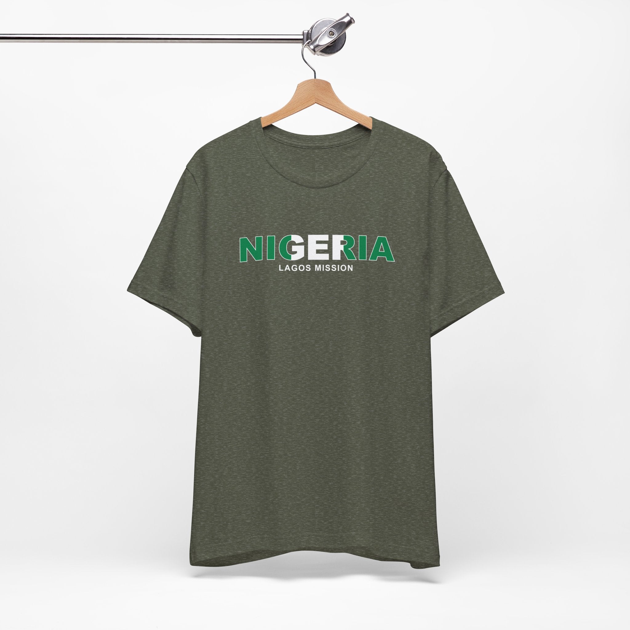 Nigeria Lagos Mission Flag Title T-shirt - Latter-Day Saint LDS Missionary Gift - Book of Mormon